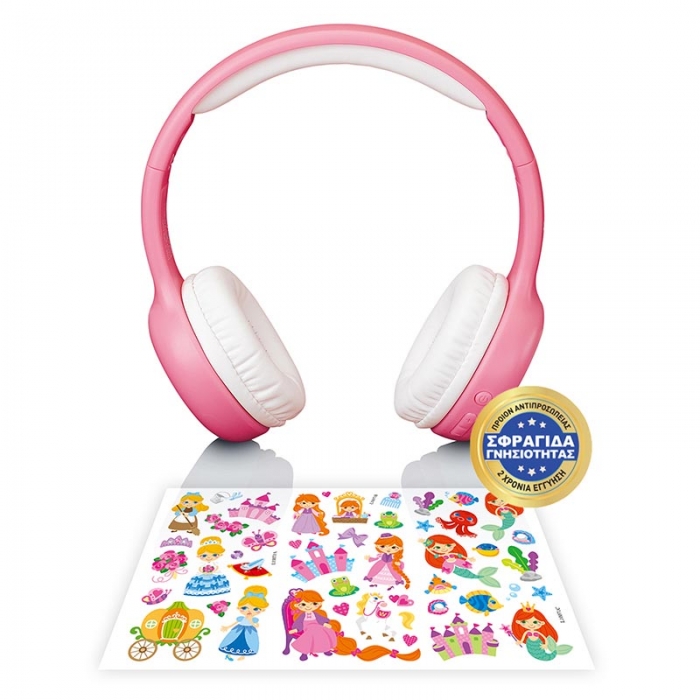 Ασύρματα / Ενσύρματα Over Ear Παιδικά Ακουστικά Με Bluetooth & 200 Ώρες Λειτουργίας Ροζ
